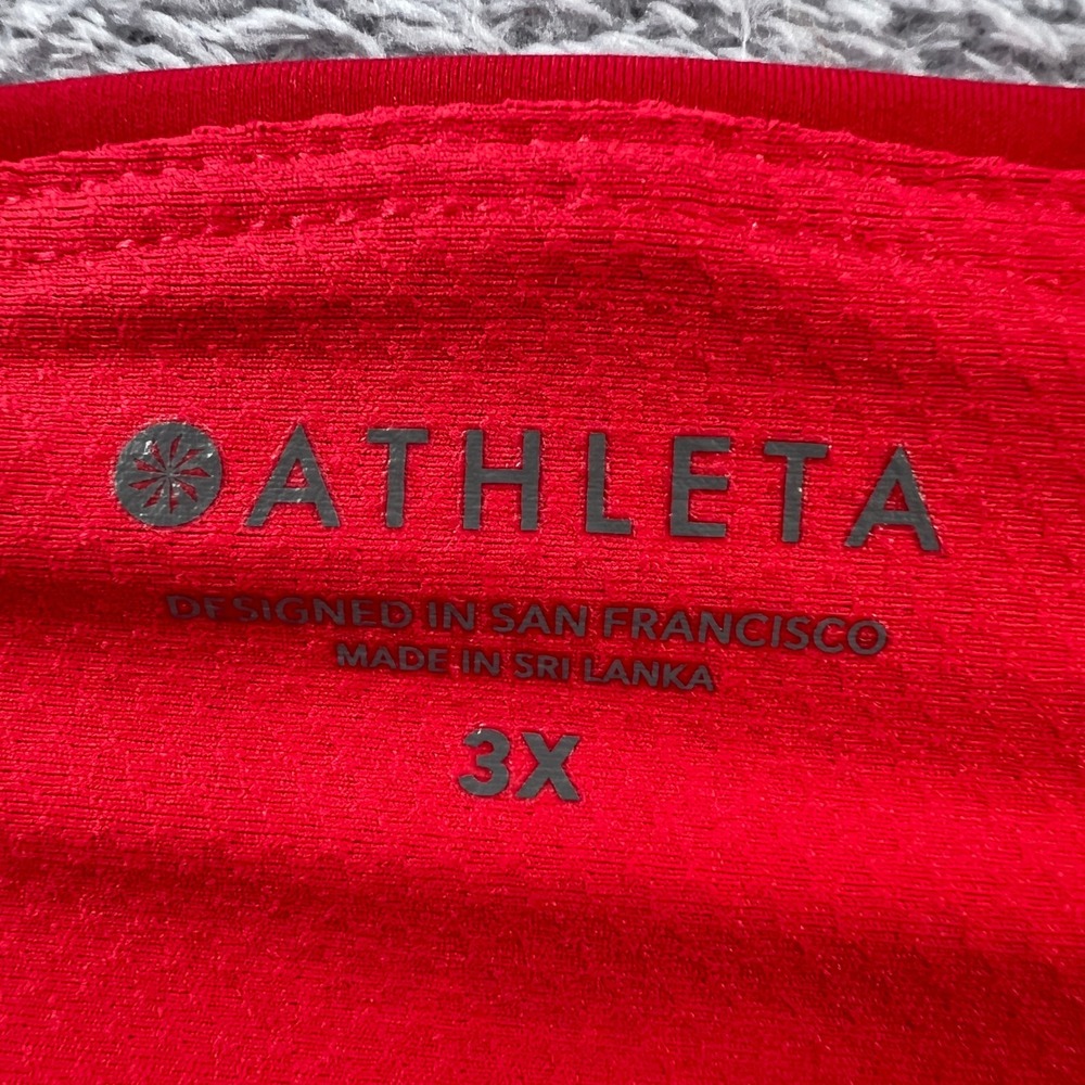 Athleta Salutation Half Zip Pullover Ruby Red Pul… - image 4